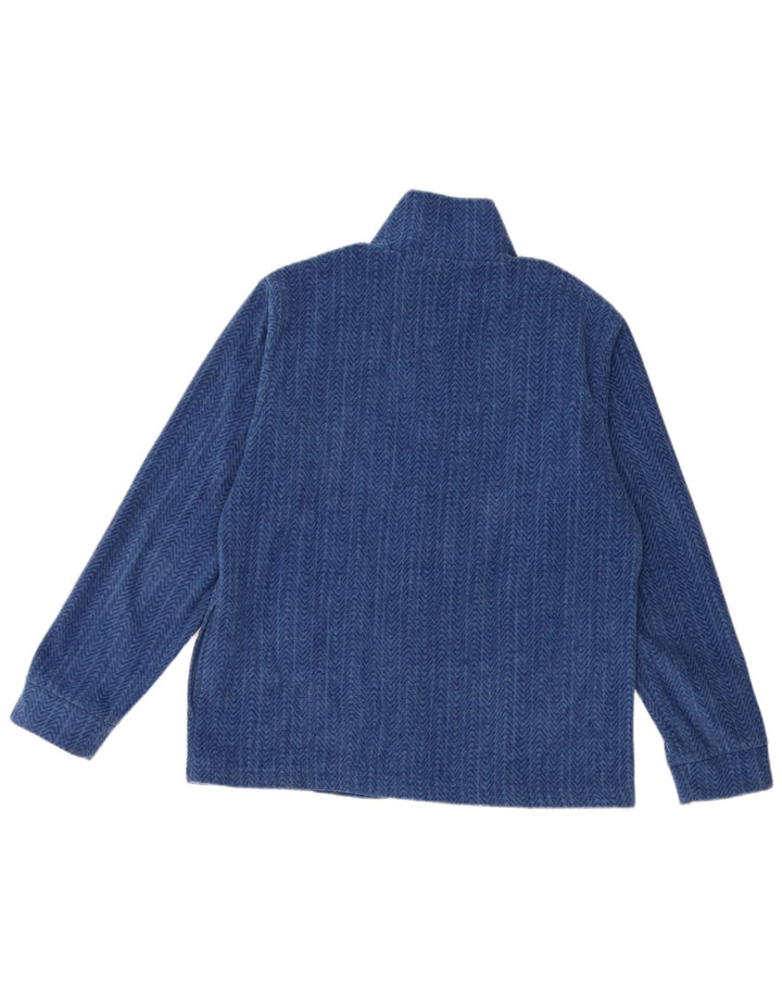 CANADA LOGAN Γυναικείο Fleece Jacket UK 16 μεγάλο μπλε πολυεστέρας ψαροκόκαλο