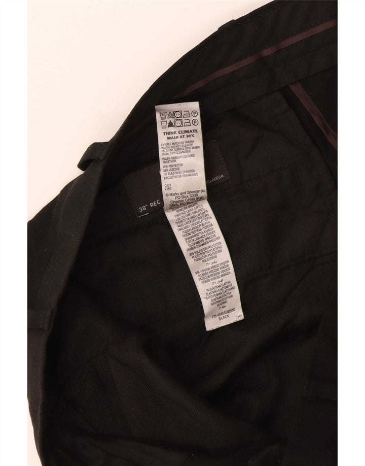 Marks & Spencer Ανδρικό Παντελόνι Κοστούμι Slim Fit W38 L28 Μαύρο πολυεστέρα