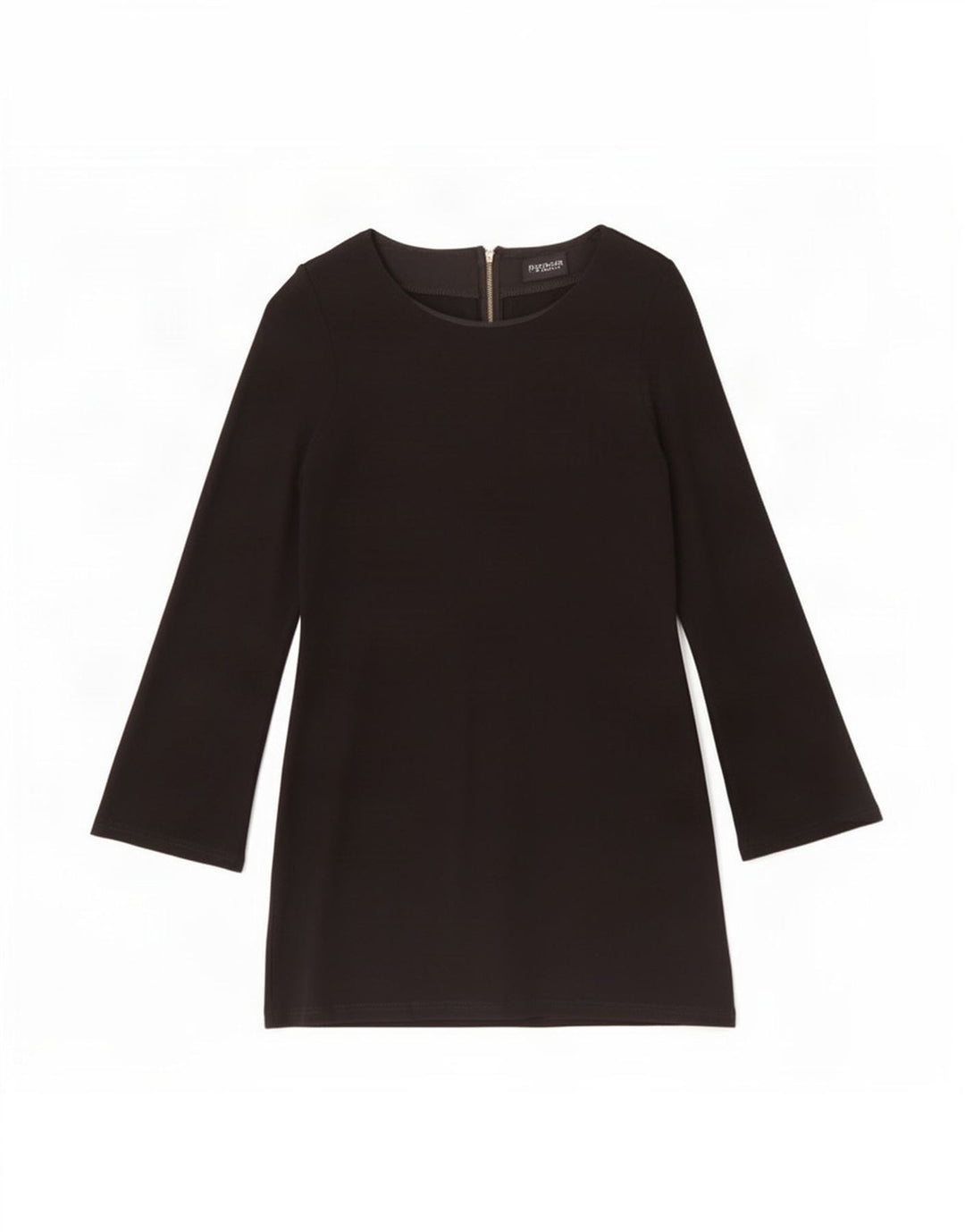Γυναικείο μακρυμάνικο βασικό φόρεμα Topshop UK 12 μεσαία μαύρη βισκόζη