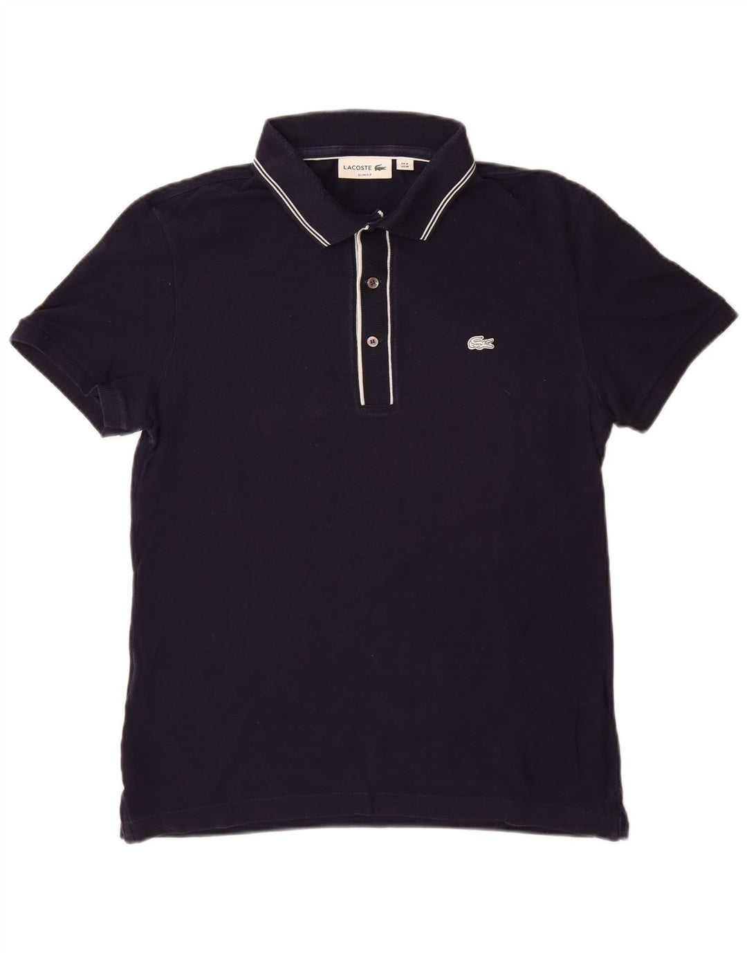 LACOSTE Ανδρικό πουκάμισο Polo Slim Fit, Μέγεθος 4, Βαμβακερό μεσαίο Navy Blue