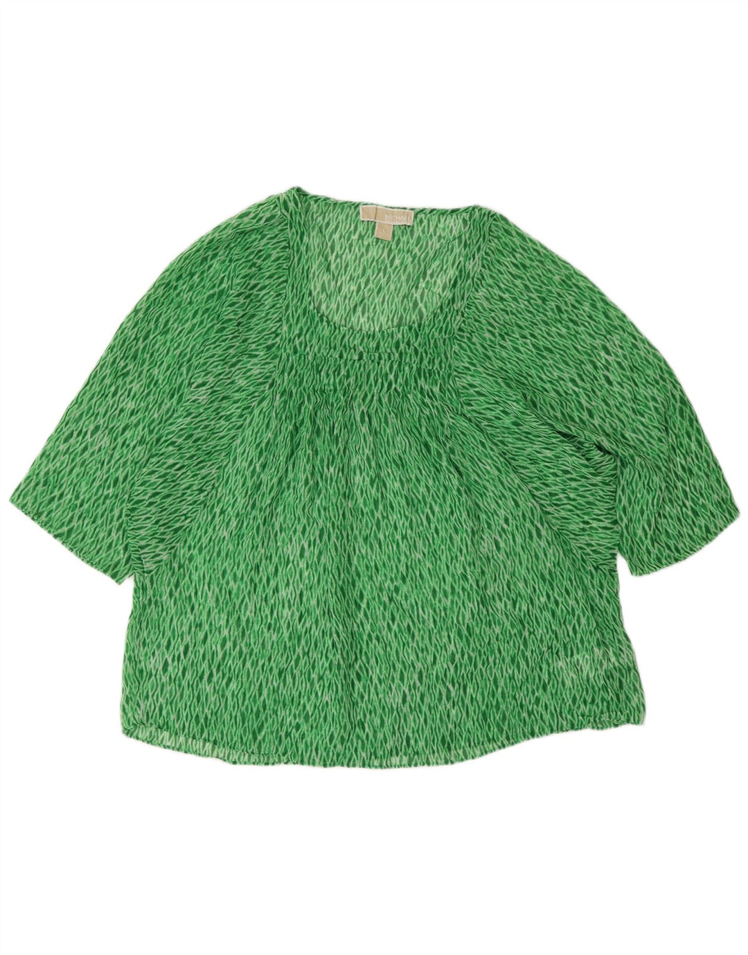 Michael Kors Γυναικεία Μπλούζα Τοπ UK 16 Large Green Argyle/Diamond Polyester