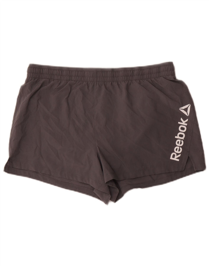 Ανδρικό γραφικό αθλητικό σορτς Reebok μεγάλο γκρι πολυεστέρα