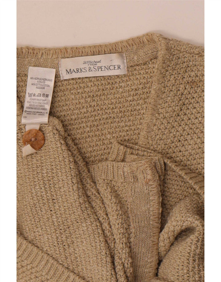 Marks & Spencer Ανδρικό πουλόβερ St. Michael Αμάνικο Ζακέτα Μεσαίο Μπεζ