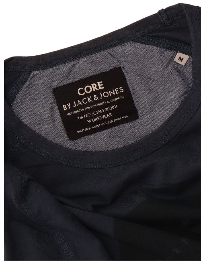 Jack & Jones Ανδρικό γραφικό μπλουζάκι μακρυμάνικο μεσαίο ναυτικό μπλε