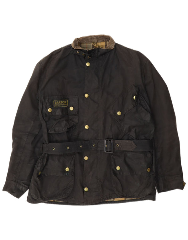 Barbour Mens Waxed Cotton Jacket UK 44 Large Brown