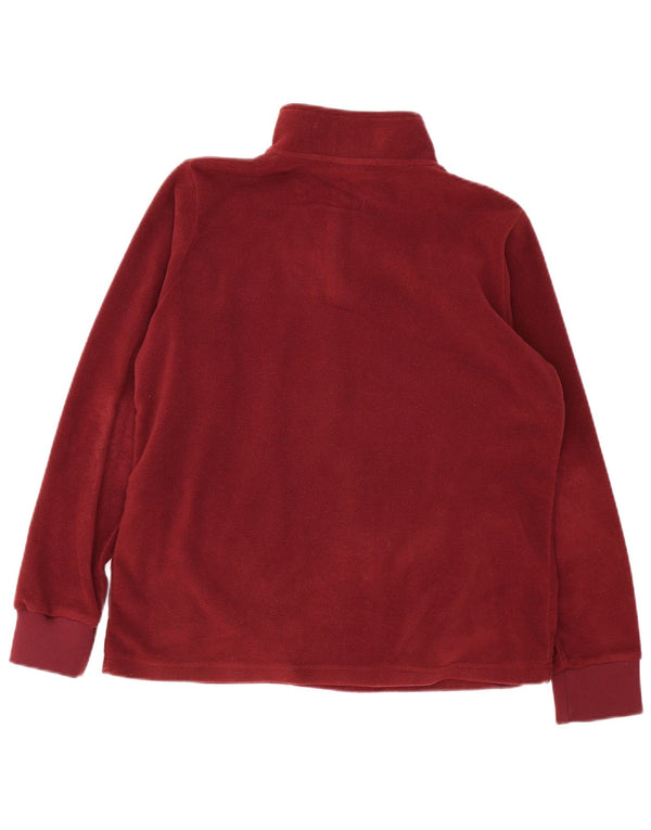 Γυναικεία Nautica Oversized Graphic Fleece Jumper UK 14 Medium Burgundy