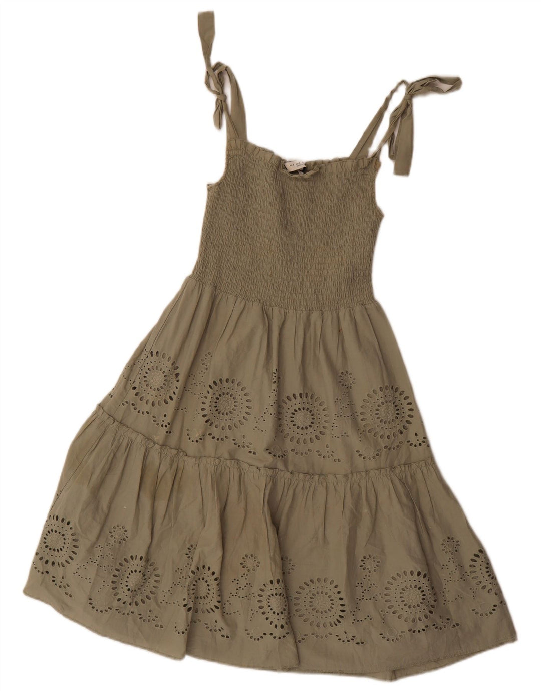 Zara Γυναικείο Sundress UK 8 Small Khaki Polyester