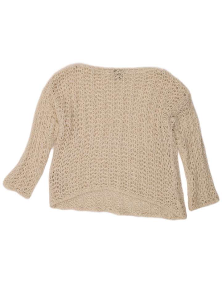 Massimo Dutti Γυναικείο πουλόβερ με λαιμόκαυστο UK 10 Small Off White