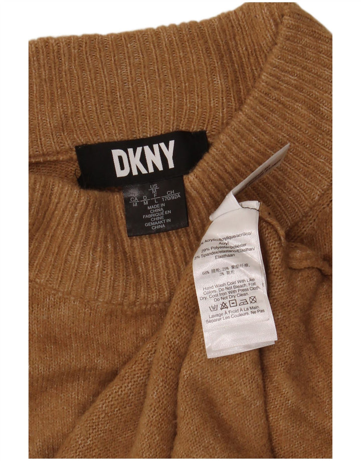 Dkny γυναικείο πουλόβερ με λαιμό χελώνα UK 14 Ακρυλικό μεσαίο καφέ