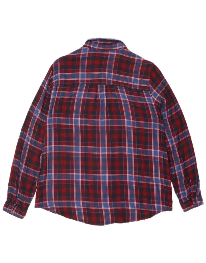 Γυναικείο πουκάμισο Oasis Flannel UK 10 Small Red, καρό βισκόζη