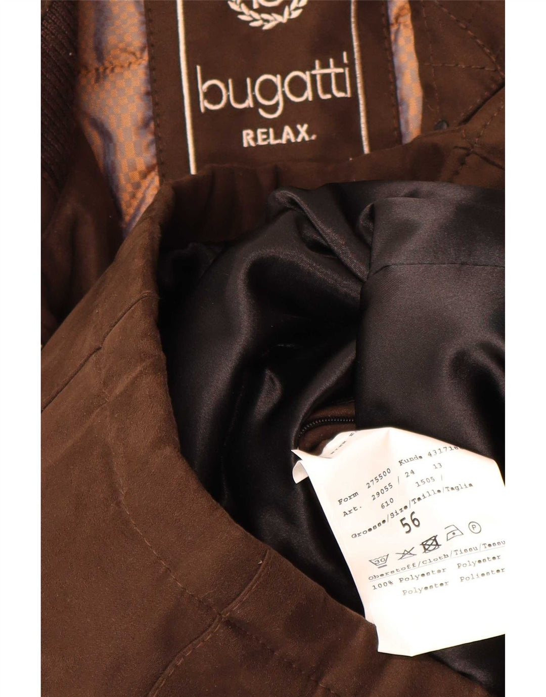 Bugatti Ανδρικό Μπουφάν IT 56 3XL Καφέ Πολυεστέρας