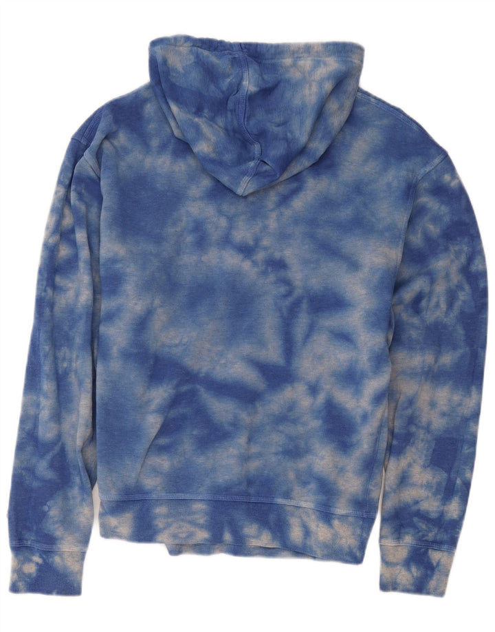 Champion Mens Hoodie Jumper Medium Blue Tie Dye Cotton