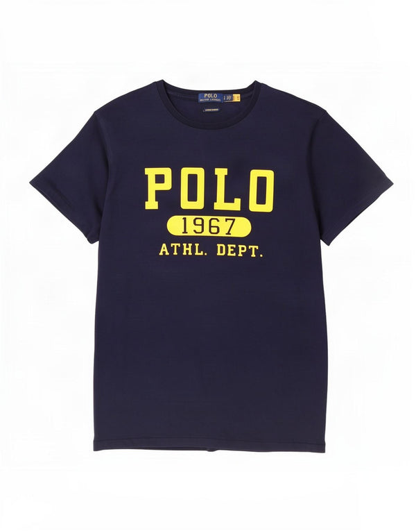 Polo Ralph Lauren Ανδρικό γραφικό μπλουζάκι προσαρμοσμένης λεπτής εφαρμογής Top Large Navy Blue