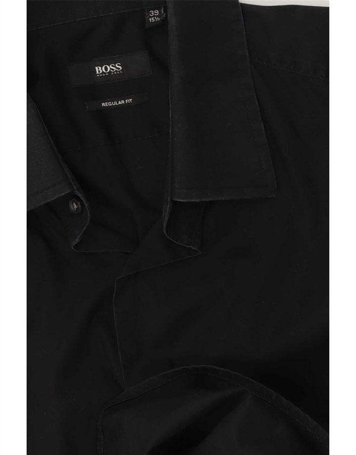Ανδρικό πουκάμισο Hugo Boss Regular Fit Size 39 15 1/2 Medium Black