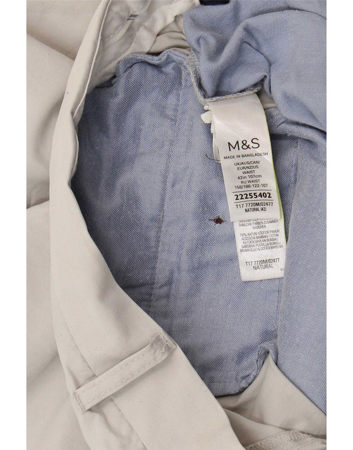 Ανδρικό σορτς Chino Marks & Spencer W42 2XL Μπεζ βαμβακερό