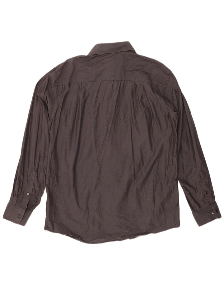 CALVIN KLEIN Ανδρικό πουκάμισο Slim Fit Μέγεθος 16 μεγάλο γκρι βαμβακερό