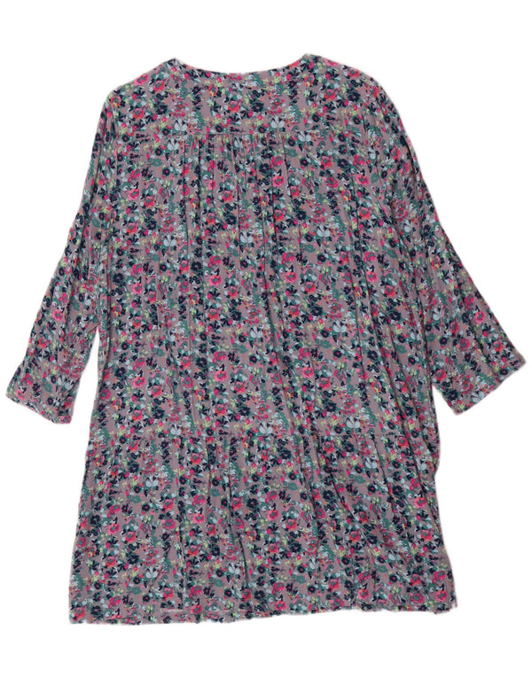 Joules Γυναικείο φόρεμα τουνίκ 3/4 μανίκι UK 18 XL πολύχρωμο φλοράλ βισκόζη