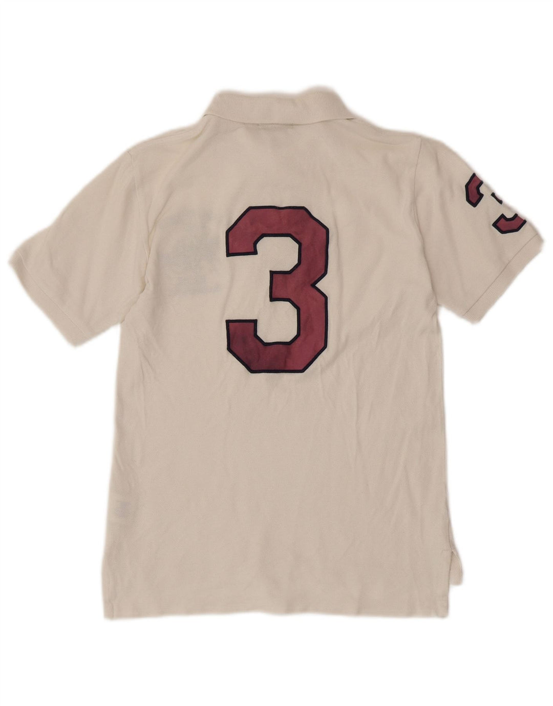 POLO RALPH LAUREN Αγόρια γραφικό μπλουζάκι πόλο 7-8 ετών Μικρό λευκό βαμβακερό