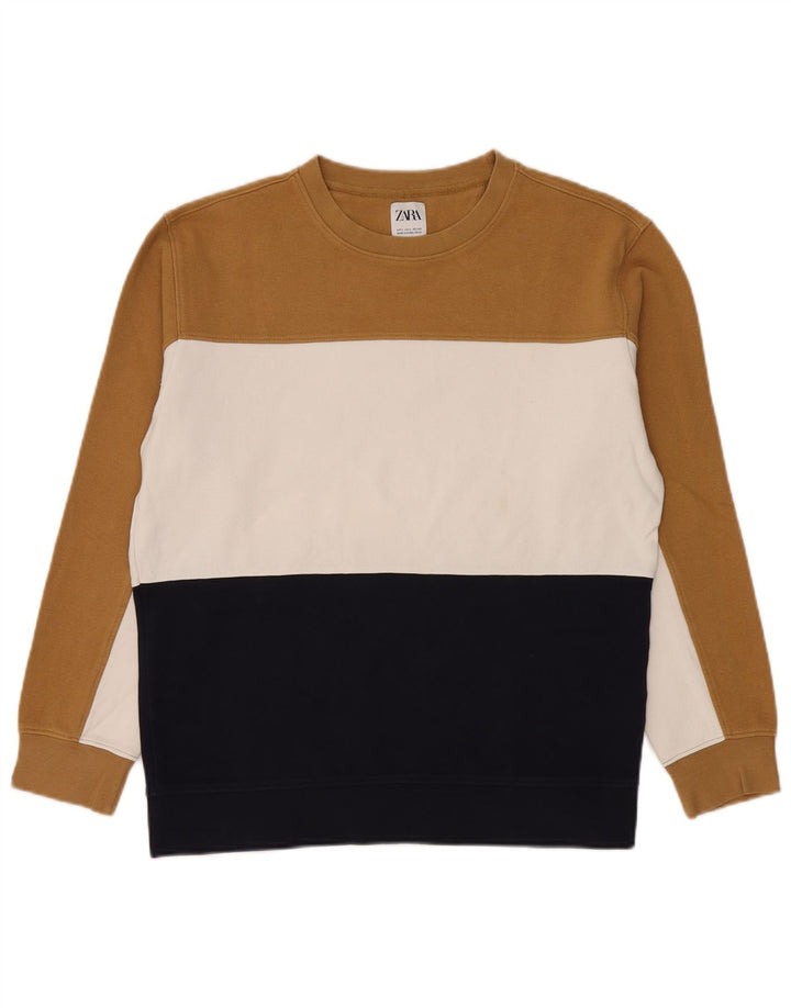 Ανδρικό φούτερ Zara Jumper Μεγάλο πολύχρωμο βαμβακερό χρώμα