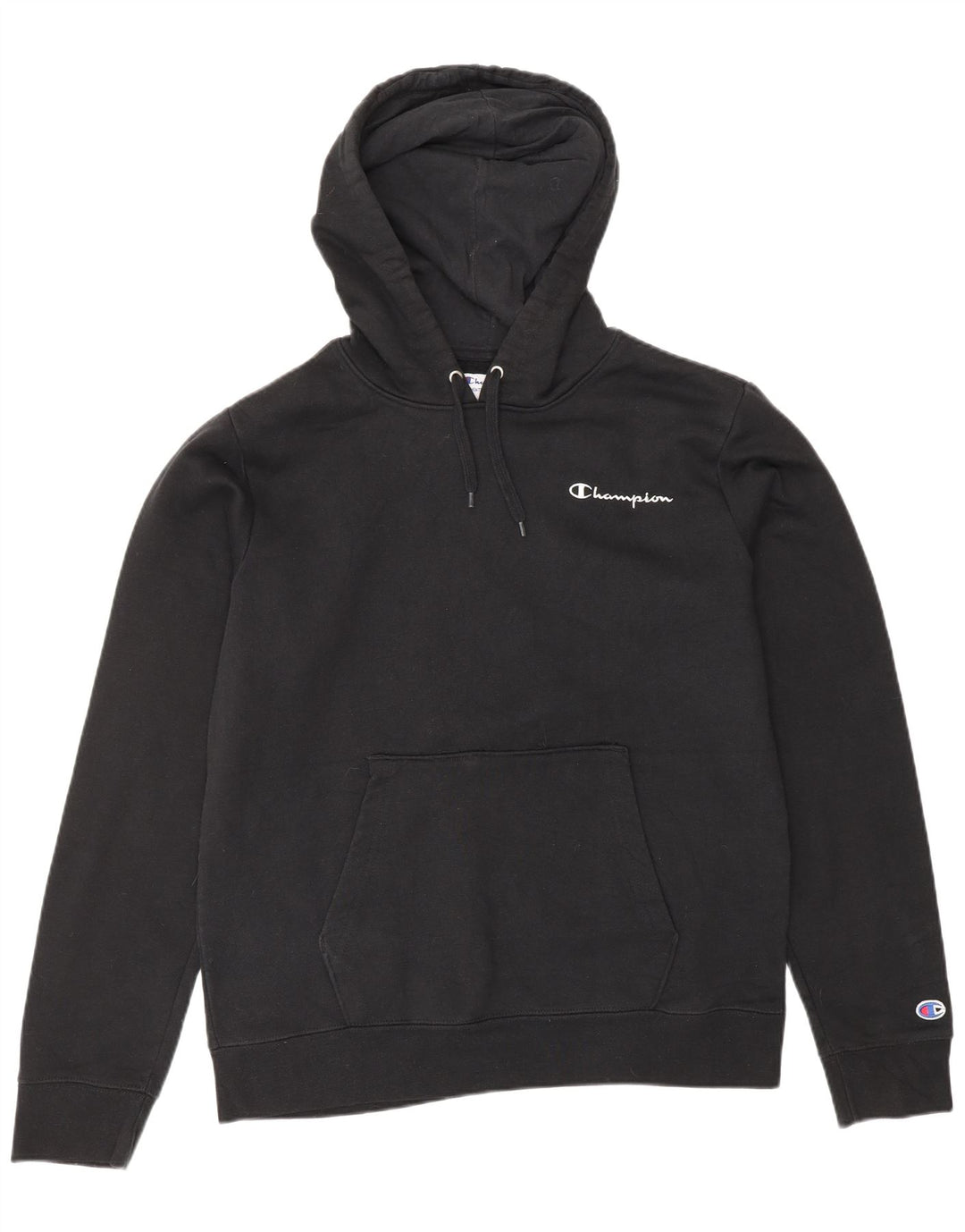 CHAMPION Mens Hoodie Jumper Medium Black Cotton