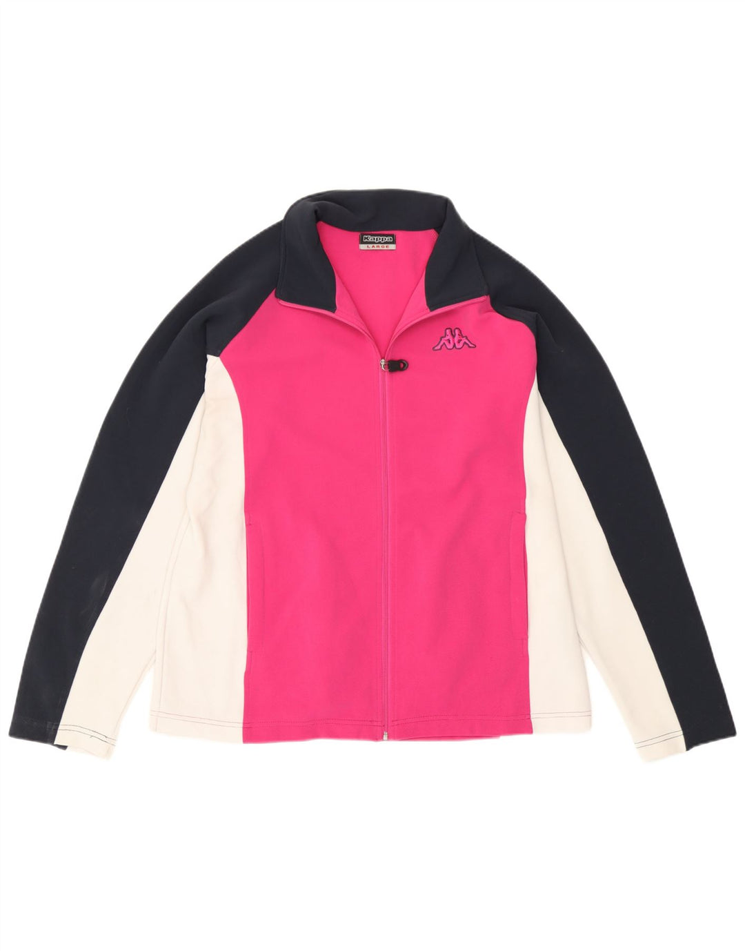 Kappa γυναικεία αθλητική φόρμα Top Jacket UK 16 Large Pink Colourblock Polyester