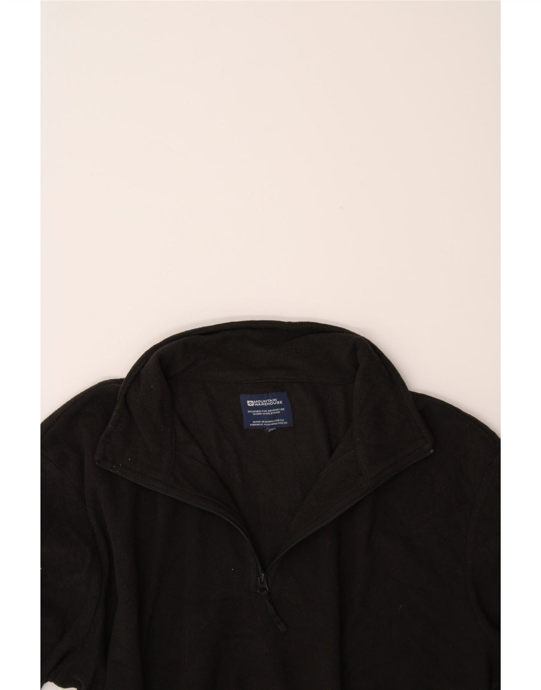 MOUNTAIN WAREHOUSE Mens Zip Neck Fleece Jumper XL Black Polyester Vintage Mountain Warehouse and Second-Hand Mountain Warehouse from Messina Hembry 