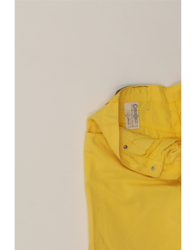 VINTAGE Womens Casual Shorts UK 14 Medium W28  Yellow Cotton Vintage Vintage and Second-Hand Vintage from Messina Hembry 