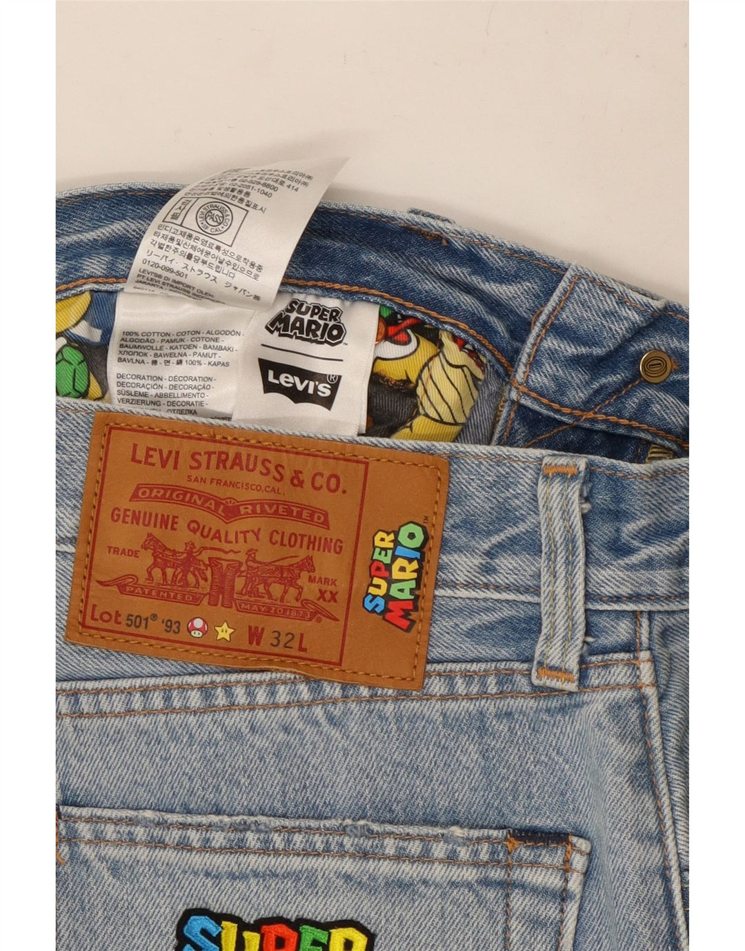 Ανδρικό τζιν σορτς Levi's 501 W32 μεσαίο μπλε βαμβακερό