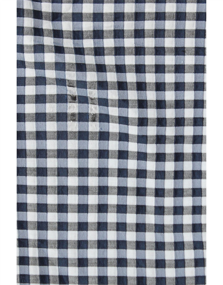 GUESS Γυναικείο Crop Casual Παντελόνι W29 L25 Blue Gingham