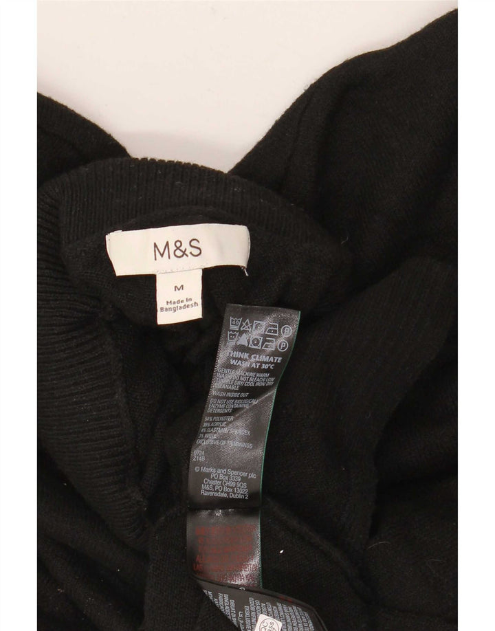 Marks & Spencer Γυναικείο πουλόβερ με ρολό λαιμόκοψη UK 14 Μεσαίο μαύρο