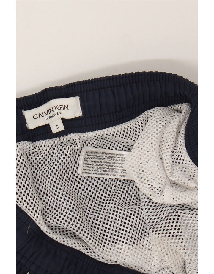 Γραφικό ανδρικό σορτς κολύμβησης Calvin Klein Μικρό Navy Blue Polyester