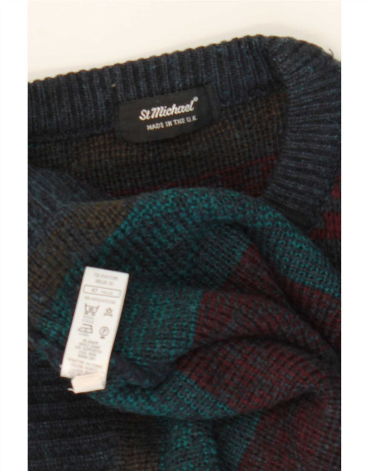 Ανδρικό πουλόβερ St Michael Crew Neck Jumper Μικρό πολύχρωμο γεωμετρικό