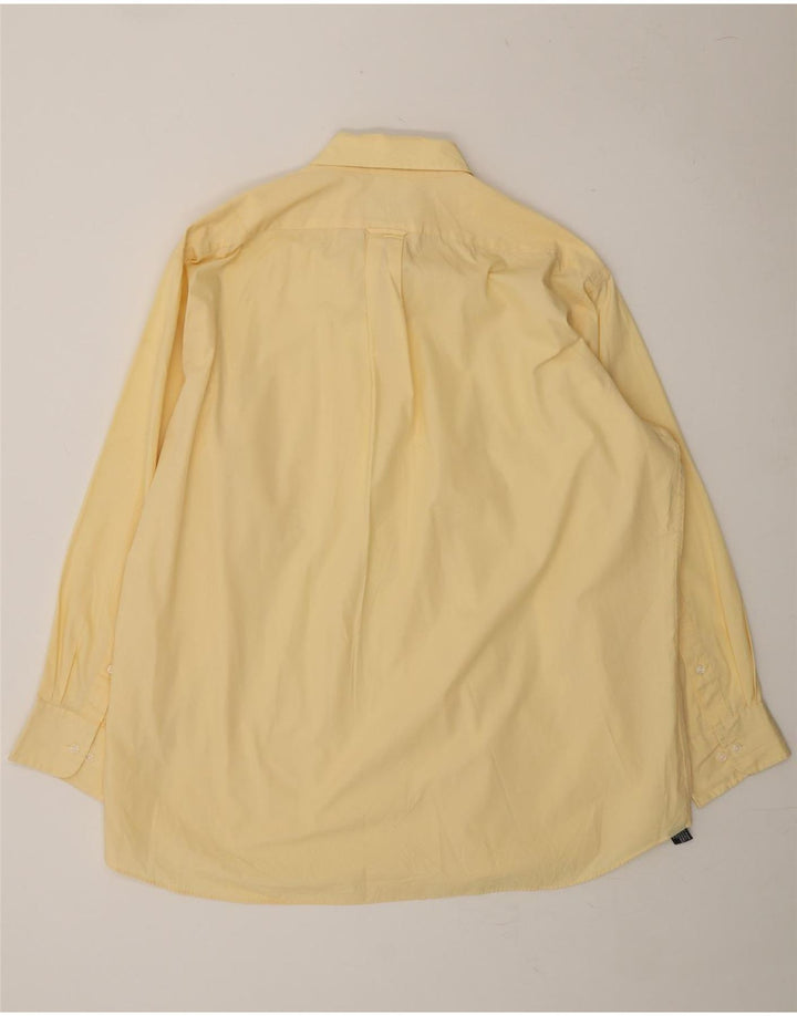 IZOD Mens Shirt Size 17 1/2 XL Yellow Cotton Vintage Izod and Second-Hand Izod from Messina Hembry 