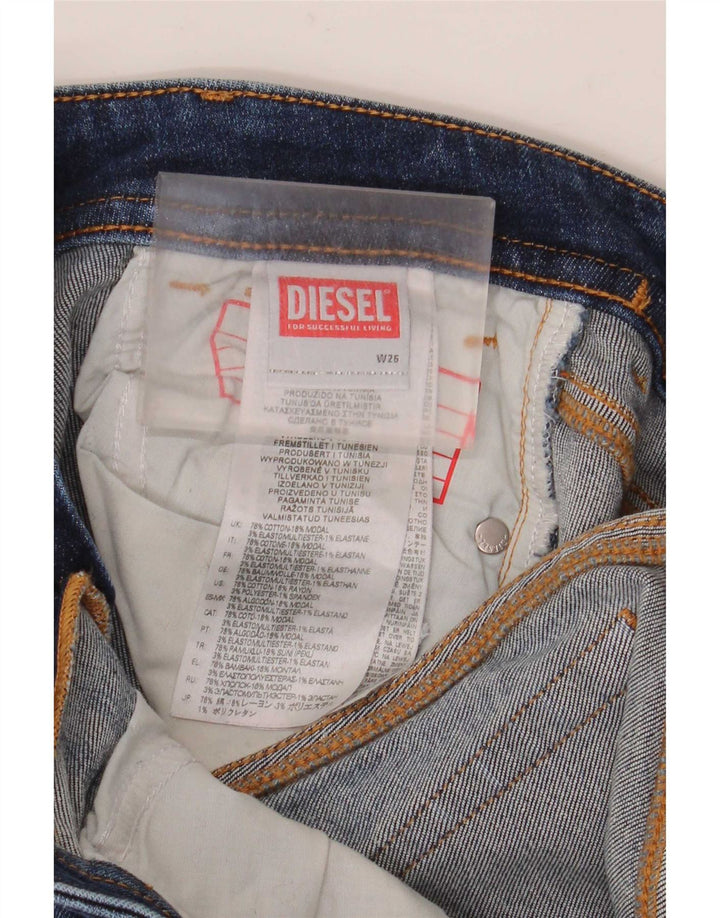 Diesel γυναικείο τζιν με φλάντζα W26 L32 μπλε βαμβακερό