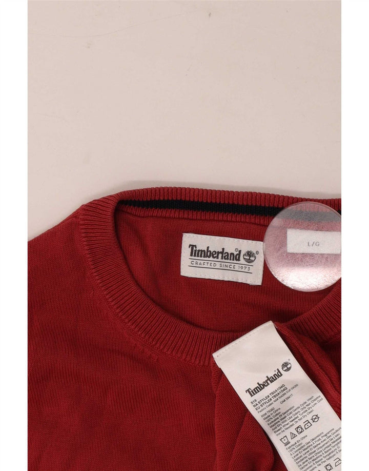 Ανδρικό πουλόβερ Timberland Crew Neck Jumper μεγάλο κόκκινο βαμβακερό