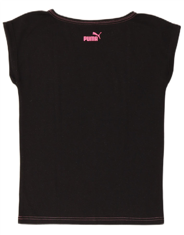 Γραφικό T-Shirt PUMA Girls Top 11-12 ετών Μαύρο