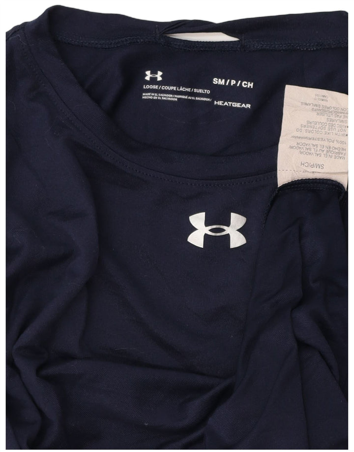 UNDER Armour Ανδρικό κάλυμμα θερμότητας με μακρύ μανίκι Μικρό μπλε ναυτικό πολυεστέρας