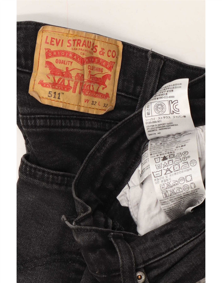 Levi's Mens 511 Slim Jeans W32 L32 Γκρι βαμβακερό