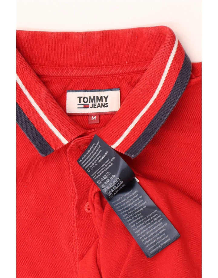 Ανδρικό πουκάμισο πόλο Tommy Hilfiger, Βαμβακερό μεσαίο κόκκινο ριγέ