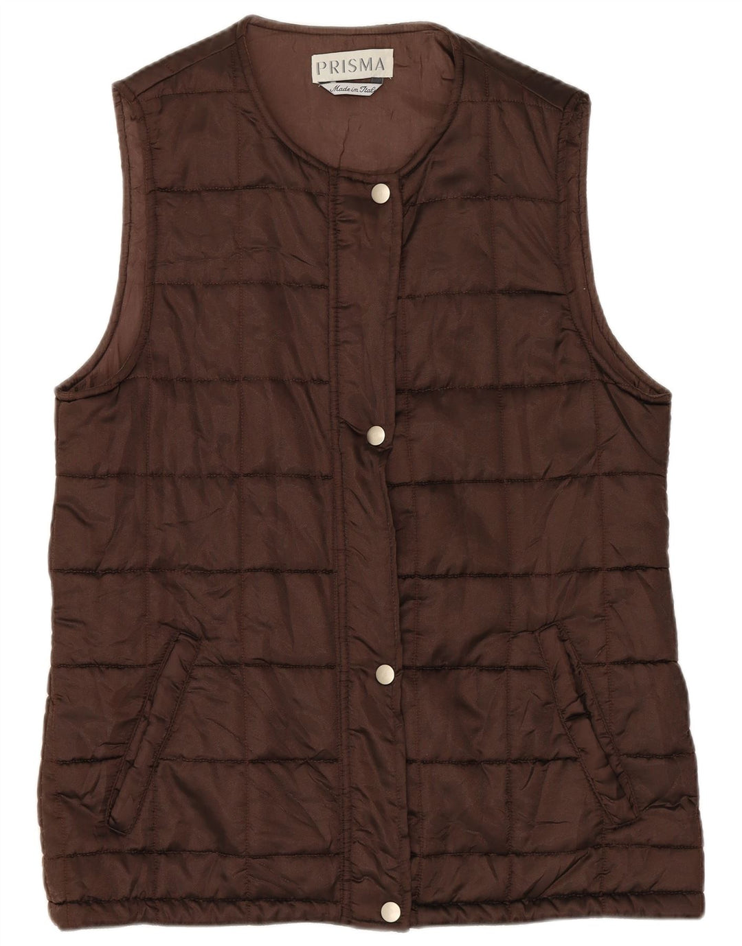 Prisma Γυναικεία padded Gilet UK 12 Medium Brown Acetate