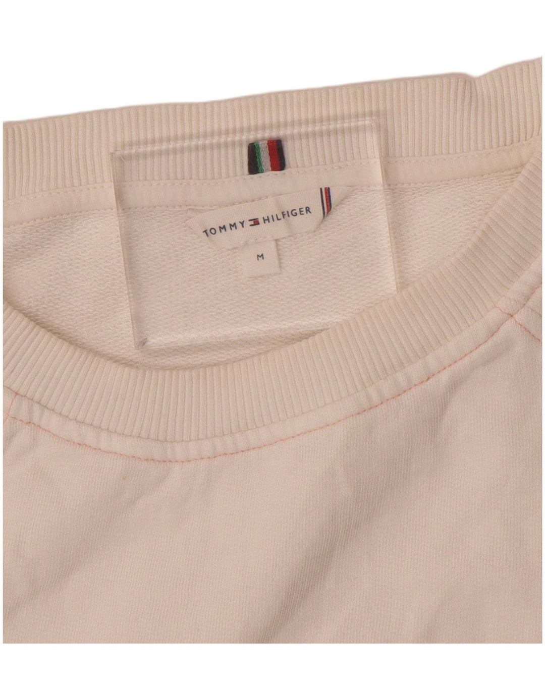 Tommy Hilfiger γυναικεία φούτερ 3/4 με μανίκια Jumper UK 14 Medium White