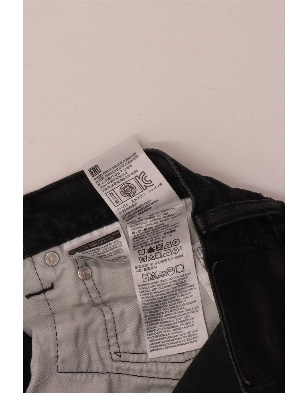 Ανδρικό τζιν Levi's Slim W36 L32 Μαύρο βαμβακερό