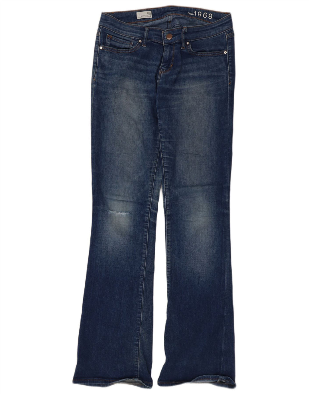 Gap Γυναικείο Σέξι Distressed Bootcut Jeans W26 L31 Μπλε βαμβακερό