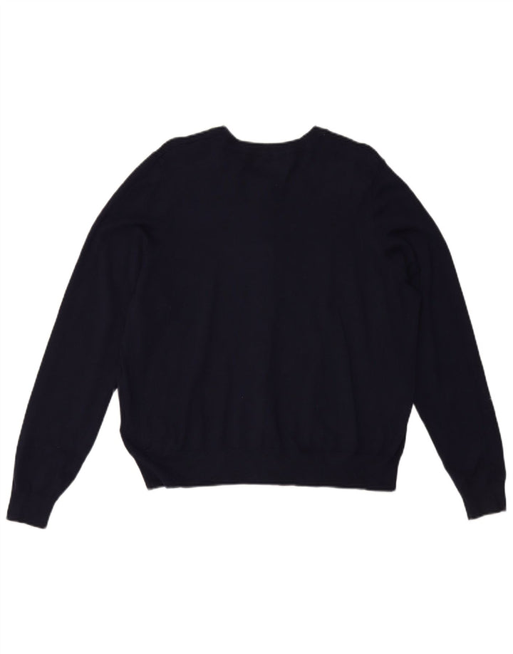 MARKS & SPENCER Γυναικείο πουλόβερ Crop Cardigan UK 20 2XL Navy Blue Viscose