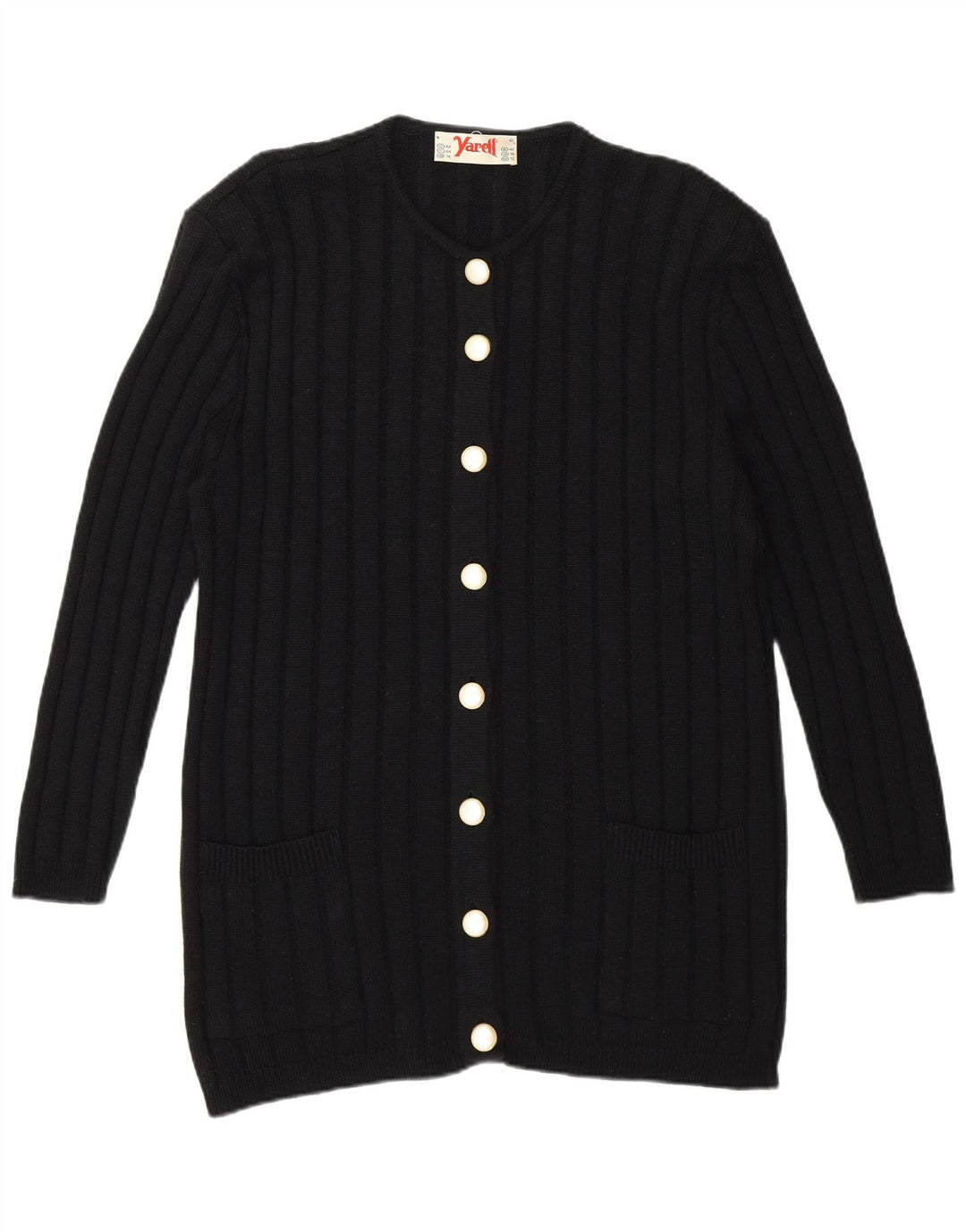 Yarell Γυναικείο Ζακέτα Longline UK 16 μεγάλο μαύρο πολυακρυλικό