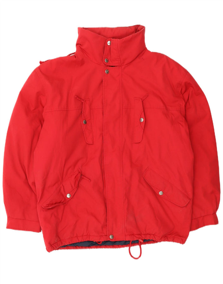 FILA Mens Magic Line Loose Fit Padded Jacket IT 50 Large Red Polyester