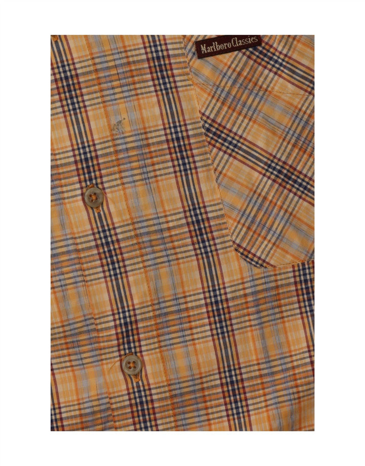 Ανδρικό κοντομάνικο πουκάμισο Marlboro Classics 2XL Beige Check