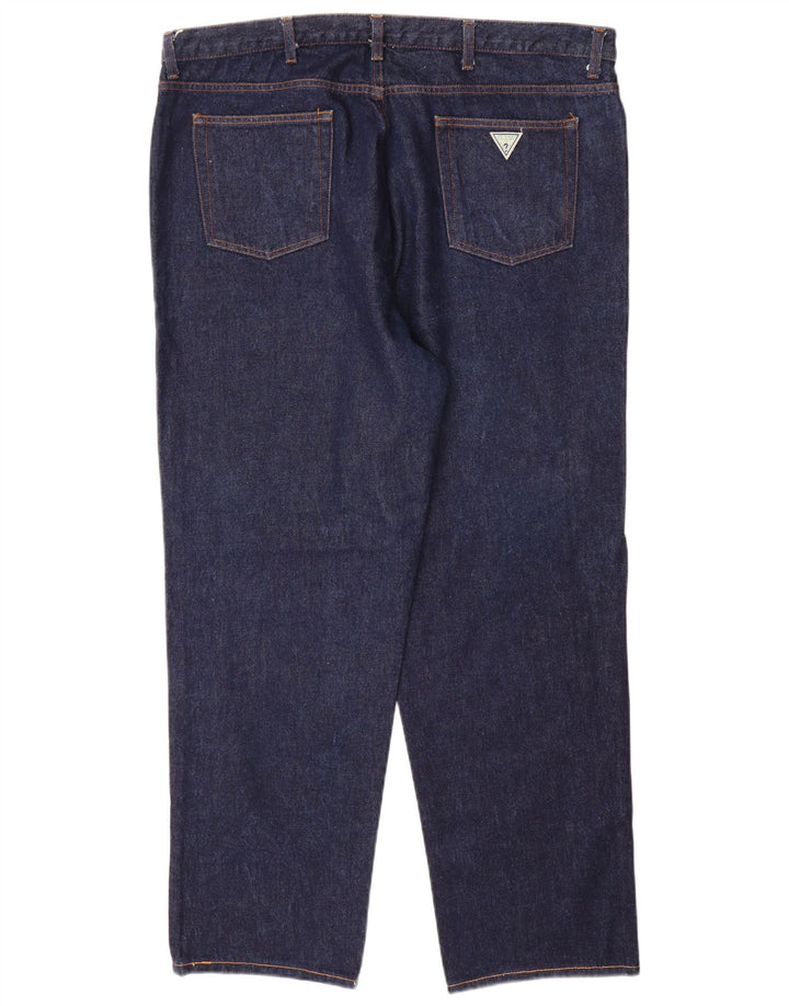 Ανδρικό τζιν ίσιο Guess W42 L32 Navy Blue Cotton
