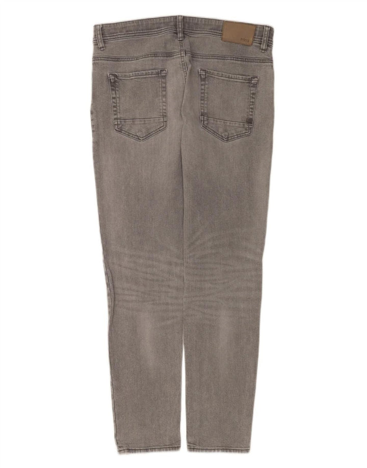 Ανδρικό τζιν Hugo Boss Slim W34 L32 Γκρι βαμβακερό