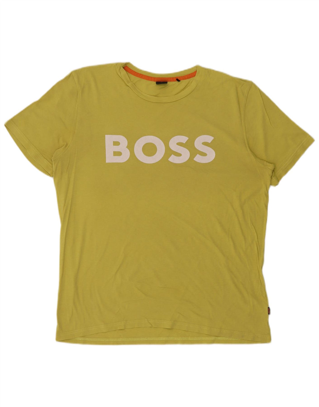 Ανδρικό γραφικό μπλουζάκι Hugo Boss Top 2XL κίτρινο βαμβακερό